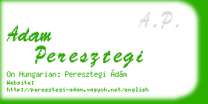 adam peresztegi business card